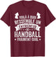 Funny A Handball Coach Really Cool Coach , Black, S T-Shirt - T-Shirt | Maroon