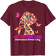 Inspire Inclusion International Women's Day 2025 Girl Women T-Shirt - T-Shirt | Maroon