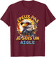 Children's Funny Bird I Am Un Aigle homme femme , Black, S T-Shirt - T-Shirt | Maroon