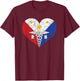 Filipino RN Registered Nurse Love Shirt, Caduceus Gift T-Shirt - T-Shirt | Maroon