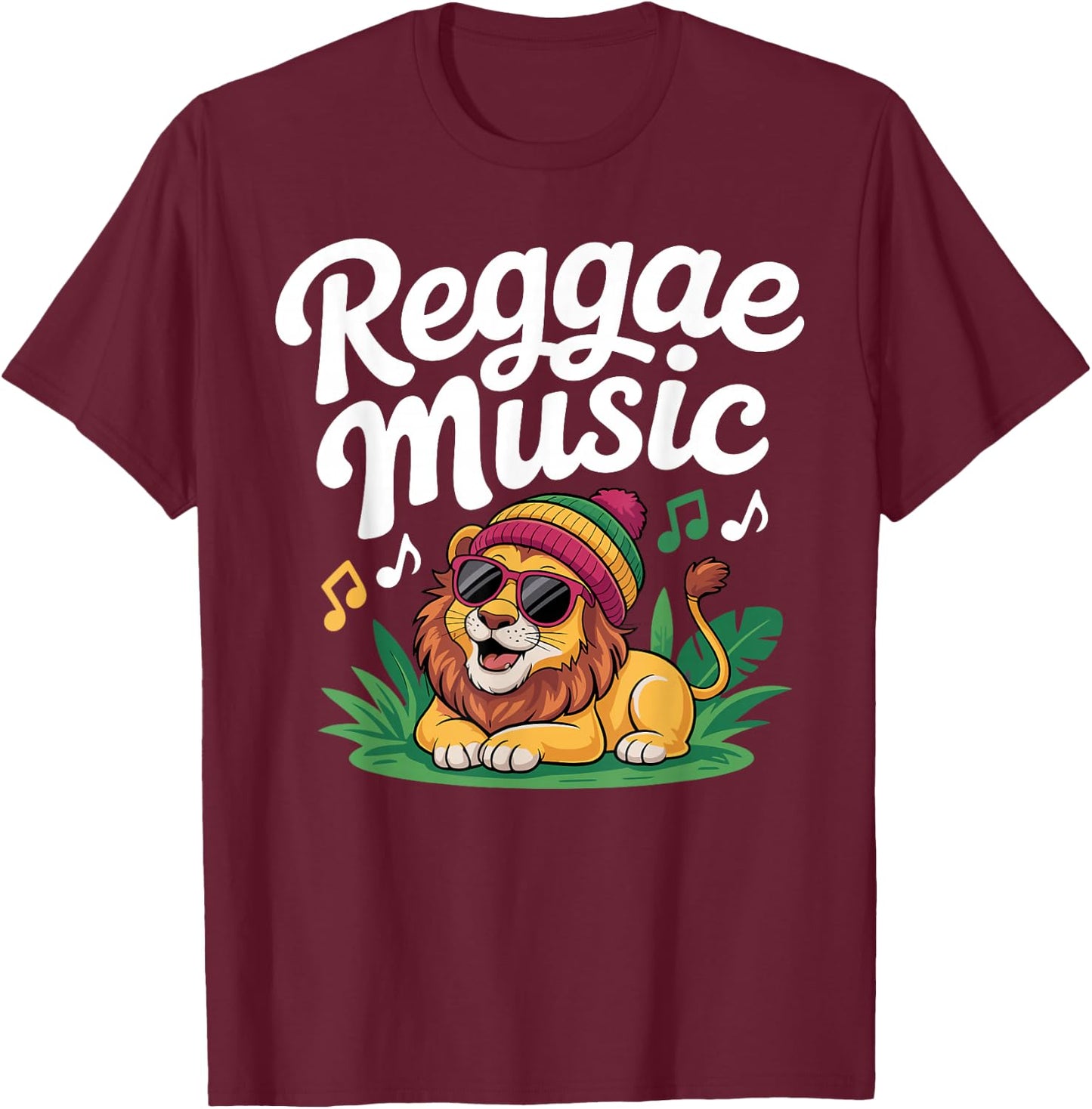Funny Reggae Art Women Jamaican Rasta Rastafari T-Shirt - T-Shirt | Maroon