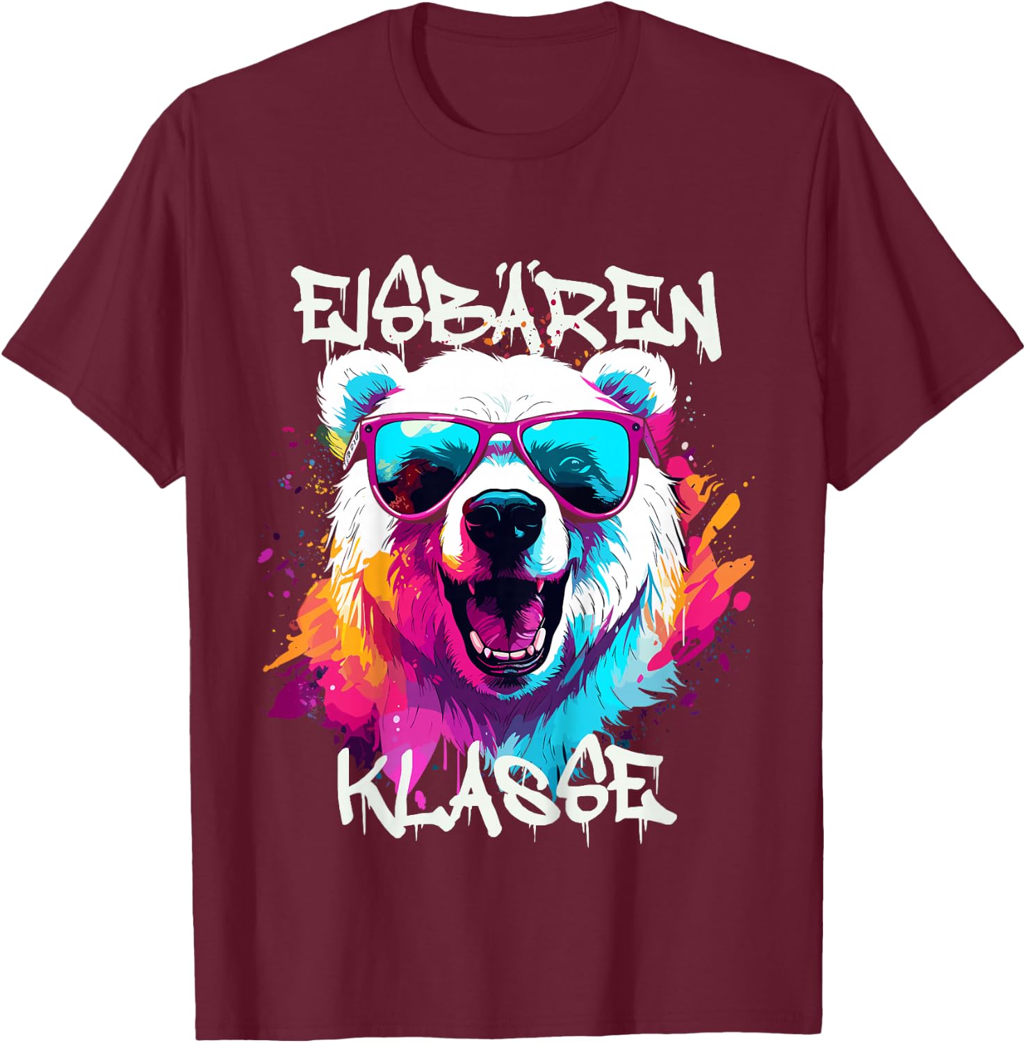 Kinder Cooler Eisbär für Eisbärenklasse Grundschule, Klassentier T-Shirt - T-Shirt | Maroon