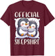 Sleep Penguin, Official Sleepshirt, Nightshirt & Sleeping T-Shirt - T-Shirt | Maroon