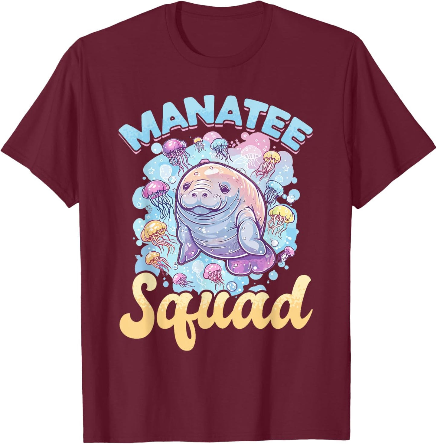 Funny Manatee Animal Protect our sea cows T-Shirt - T-Shirt | Maroon