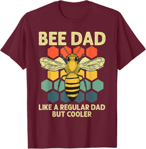 Bee Art Dad Honey Bee Keeper Bumblebee Beekeeper T-Shirt - T-Shirt | Maroon