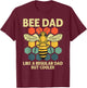 Bee Art Dad Honey Bee Keeper Bumblebee Beekeeper T-Shirt - T-Shirt | Maroon