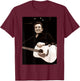 Johnny Cash Live At Glastonbury 1994 By Andy Willsher T-Shirt - T-Shirt | Maroon