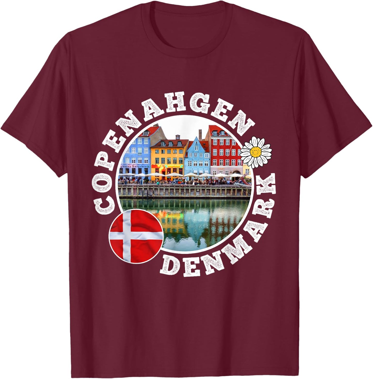 Copenhagen Denmark / Copenhagen T-Shirt - T-Shirt | Maroon