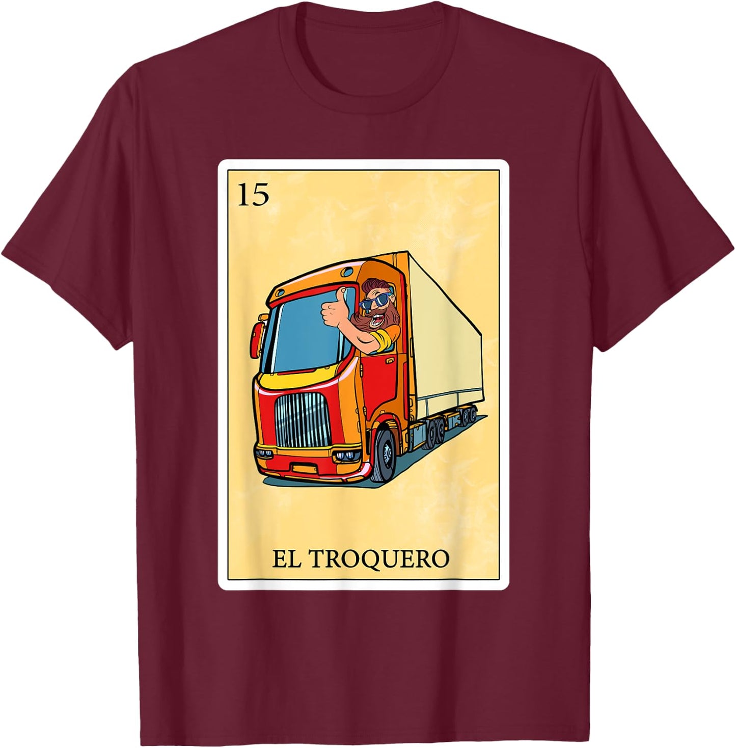 Funny Spanish-Mexican Bingo Gifts - El Traquero T-Shirt - T-Shirt | Maroon