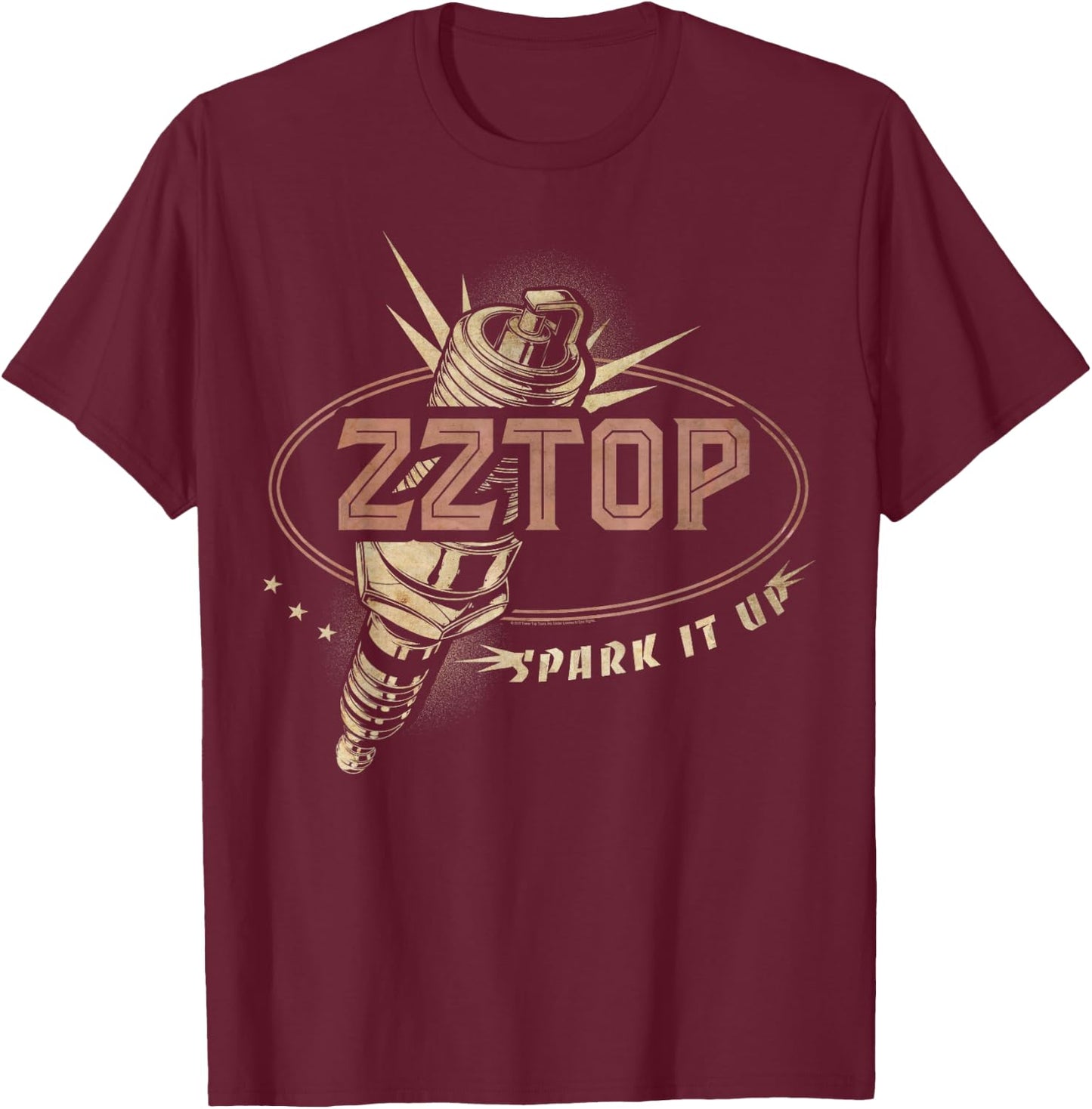 ZZ Top Spark it Up T-Shirt - T-Shirt | Maroon