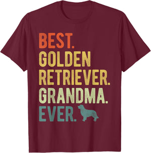 Best Golden Retriever Grandma Ever Dog Lovers Mother's Day T-Shirt - T-Shirt | Maroon
