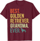 Best Golden Retriever Grandma Ever Dog Lovers Mother's Day T-Shirt - T-Shirt | Maroon