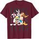 Looney Tunes 90's Style Group Shot T-Shirt - T-Shirt | Maroon