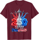 250 Years 1776 2026 4th of July 250th Anniversary USA Flag T-Shirt - T-Shirt | Maroon