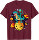 Alien Rides T-Rex - Dinosaurs From Outer Space T-Shirt - T-Shirt | Maroon