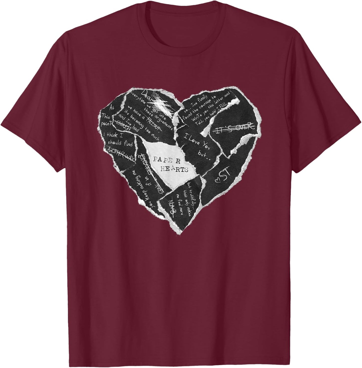 Sleep Theory - Official Merchandise - Paper Heart T-Shirt - T-Shirt | Maroon