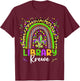 Mardi Gras Library Krewe Rainbow Librarian Parade Festival T-Shirt - T-Shirt | Maroon