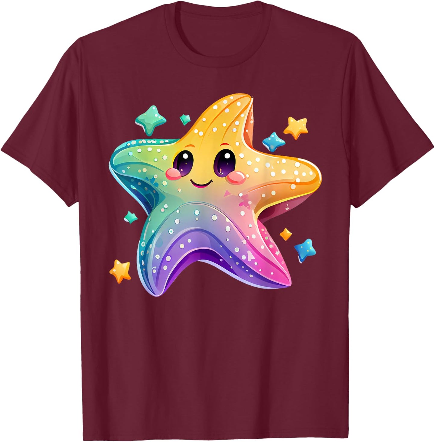 Starfish Costume Adult Women Children Starfish T-Shirt - T-Shirt | Maroon