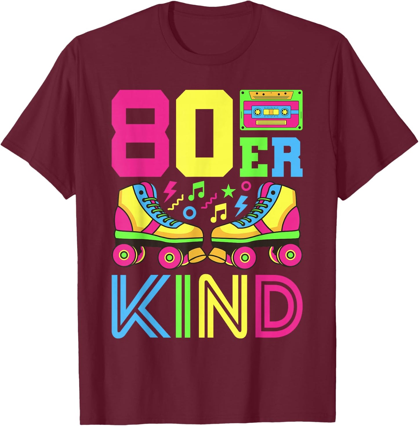 80s Child 80s Outfit 80s Costume 80s Party 80s , black T-Shirt - T-Shirt | Maroon