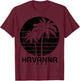 Havanna Kuba Vintage Palmen Strand Souvenir Pride T-Shirt - T-Shirt | Maroon