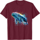Blue Whale Men Woman Colorful Watercolor Blue Whale T-Shirt - T-Shirt | Maroon