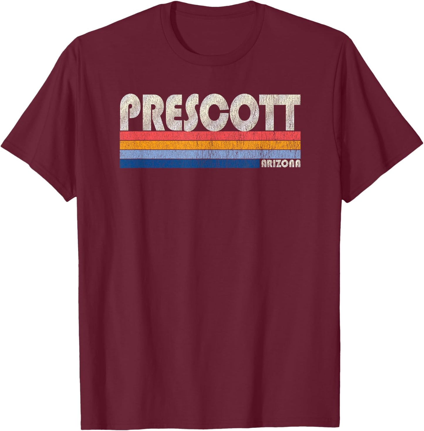 Vintage 70s 80s Style Prescott AZ T-Shirt - T-Shirt | Maroon