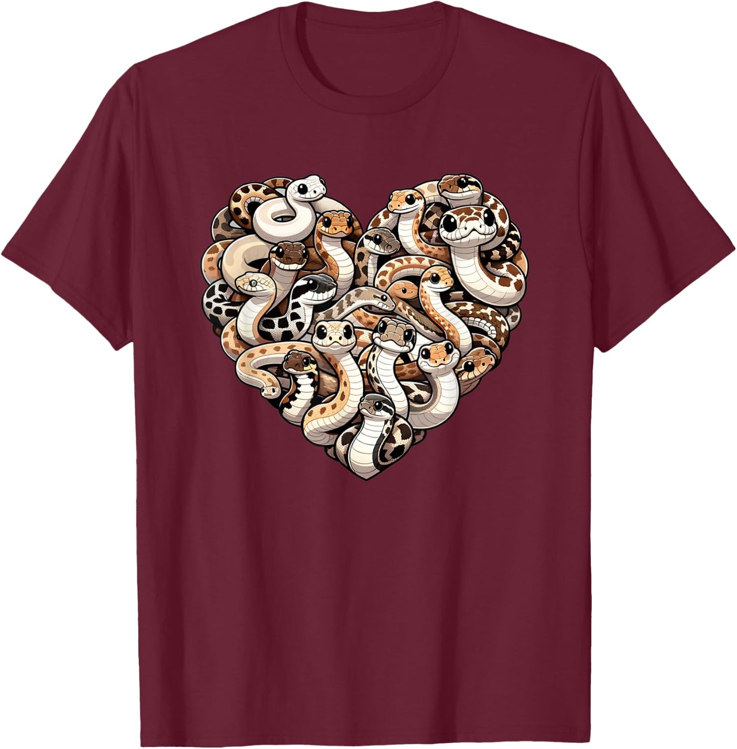 Hognose Snake Lover Puff Adder Snakes T-Shirt - T-Shirt | Maroon