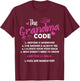 Funny Grandma Grandmother Rules - Women's Classic Fit Black Short Sleeve Cotton Blend - Small T-Shirt - T-Shirt | Maroon