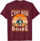 Papy capitaine bateau ancre apéro bière humour grand-père T-Shirt - T-Shirt | Maroon