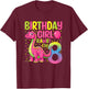 Birthday Girl Rawr I'm 8 Dinosaur 8 Years Old 8th Birthday T-Shirt - T-Shirt | Maroon