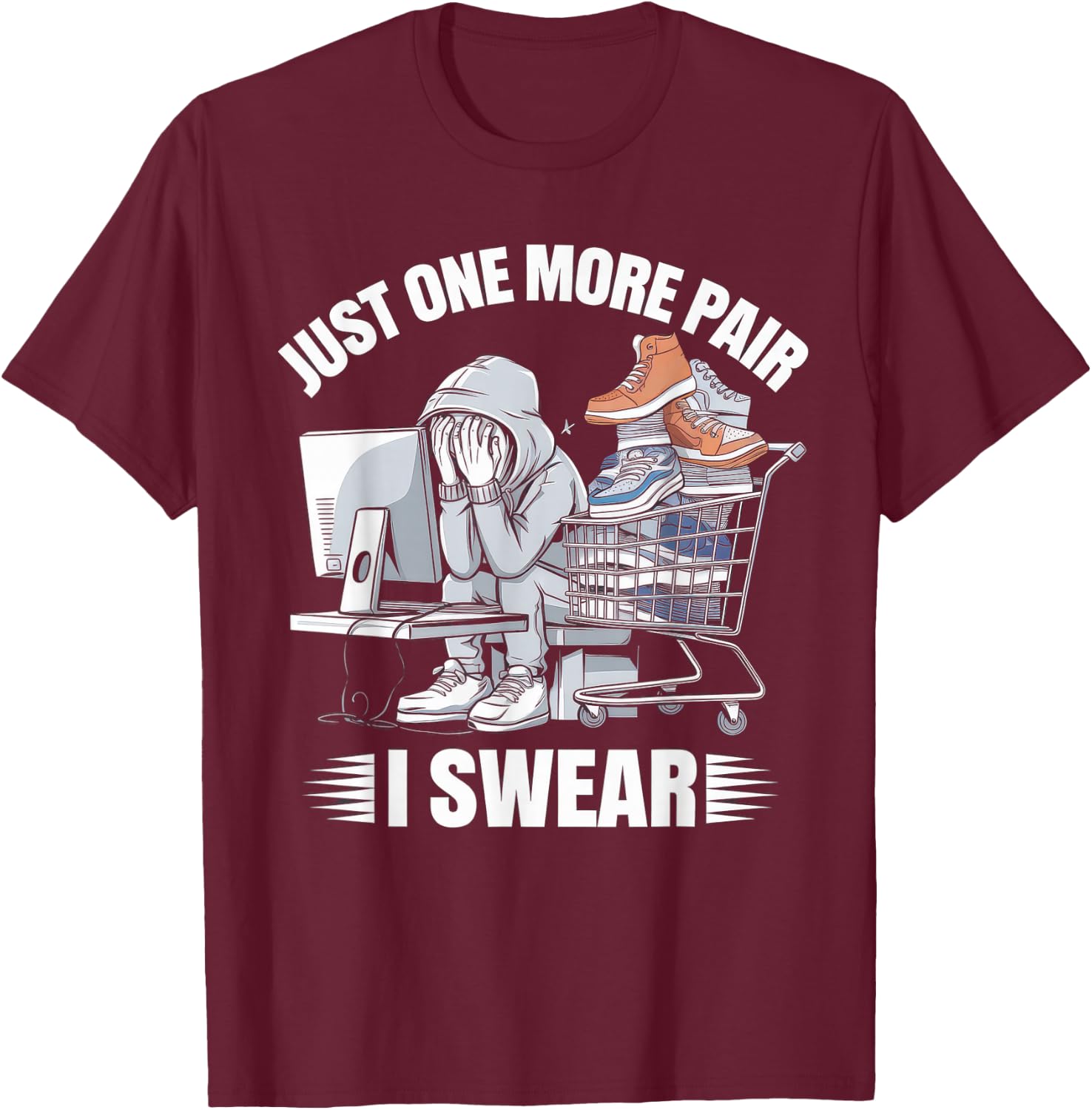 Sneaker Sneakerhead Streetwear Urban T-Shirt - T-Shirt | Maroon