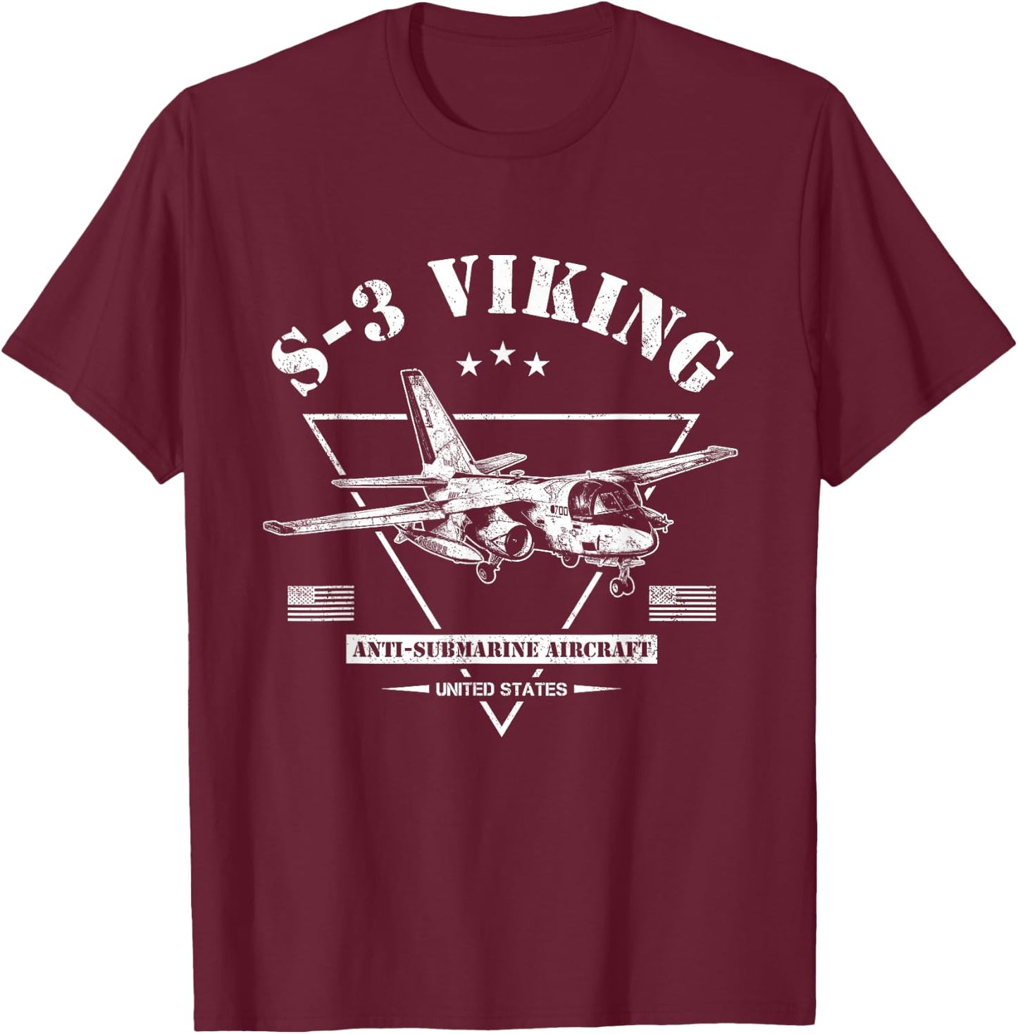 S-3 Viking Aircraft T-Shirt - T-Shirt | Maroon