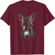 Donkey Animal Zoo Art Donkey , black T-Shirt - T-Shirt | Maroon
