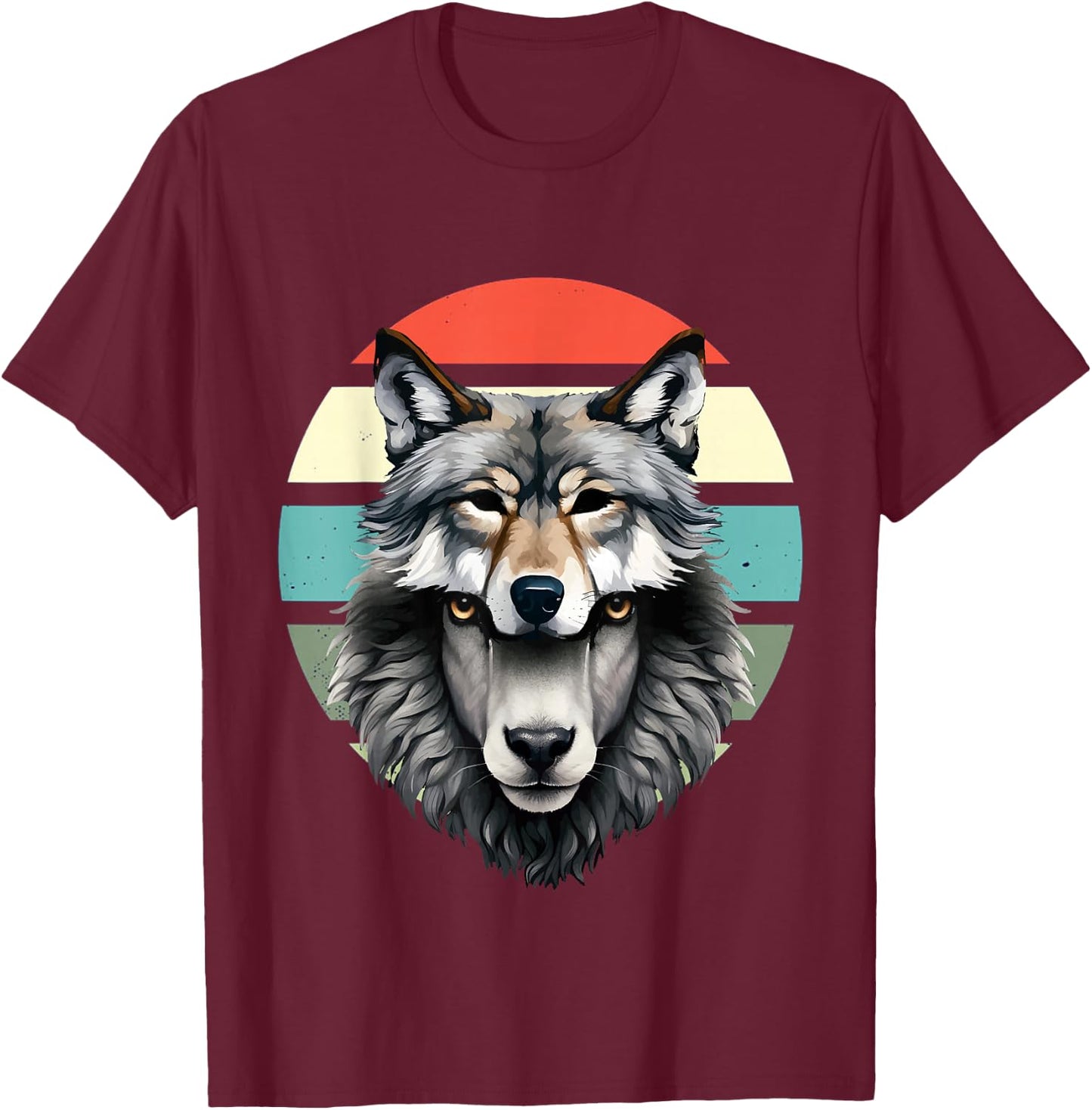 A wolf in sheep's clothing Wolf Dog Wolf Lover Animal Nature T-Shirt - T-Shirt | Maroon