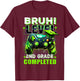 Bruh Level 2nd Grade Completed Last Day Of School Graduate T-Shirt - T-Shirt | Maroon