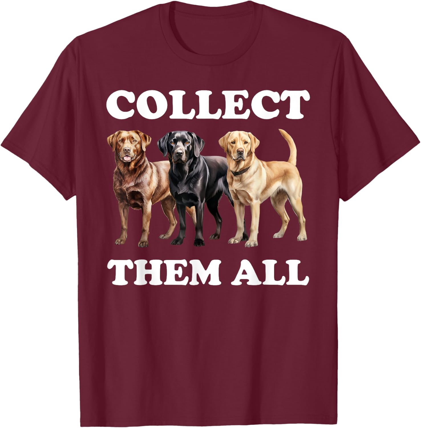 Funny Labrador Dog Men Women Kids T-Shirt - T-Shirt | Maroon