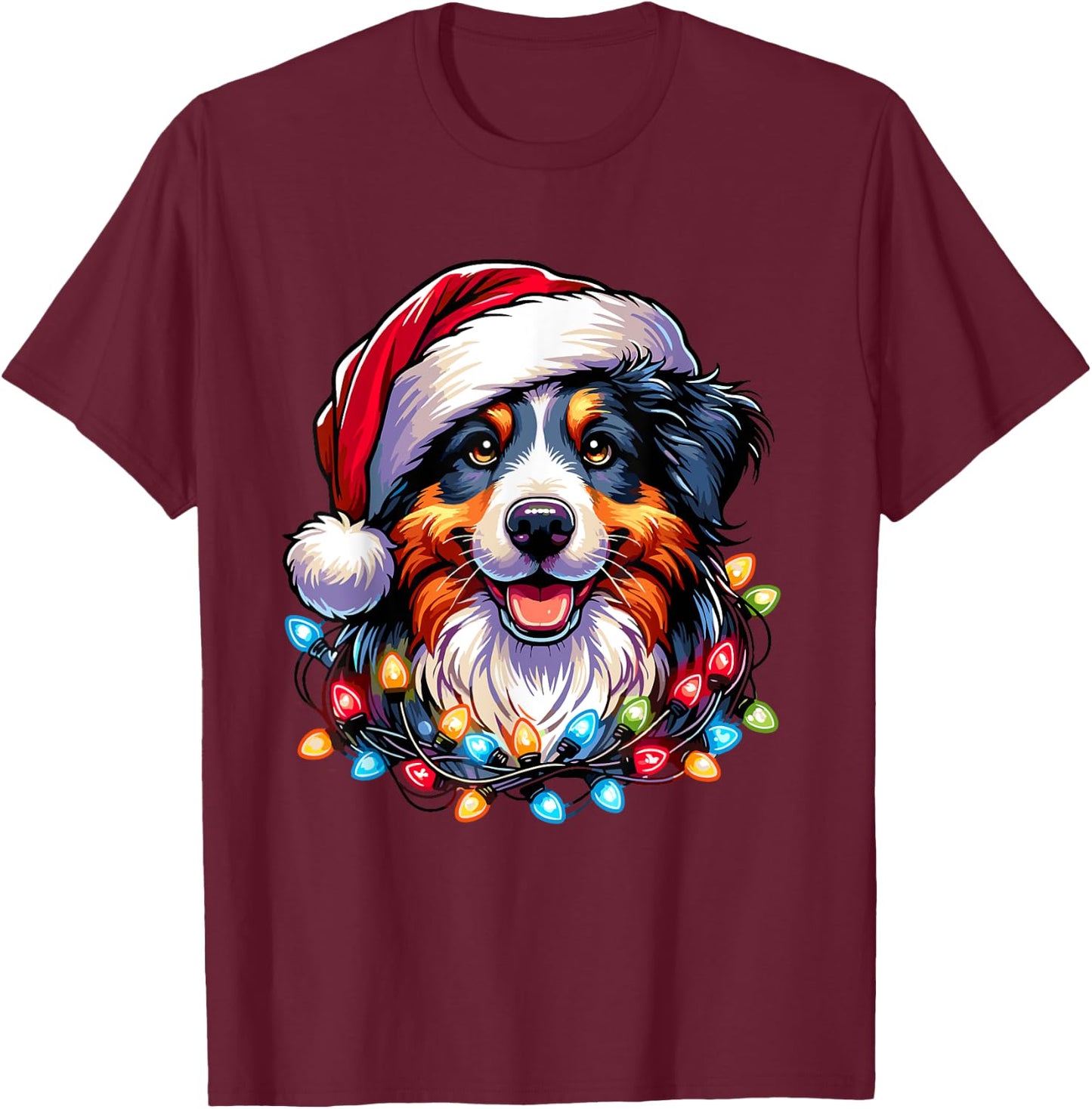 Dog Owner Xmas Men Women Favorite Australian Shepherd T-Shirt - T-Shirt | Maroon