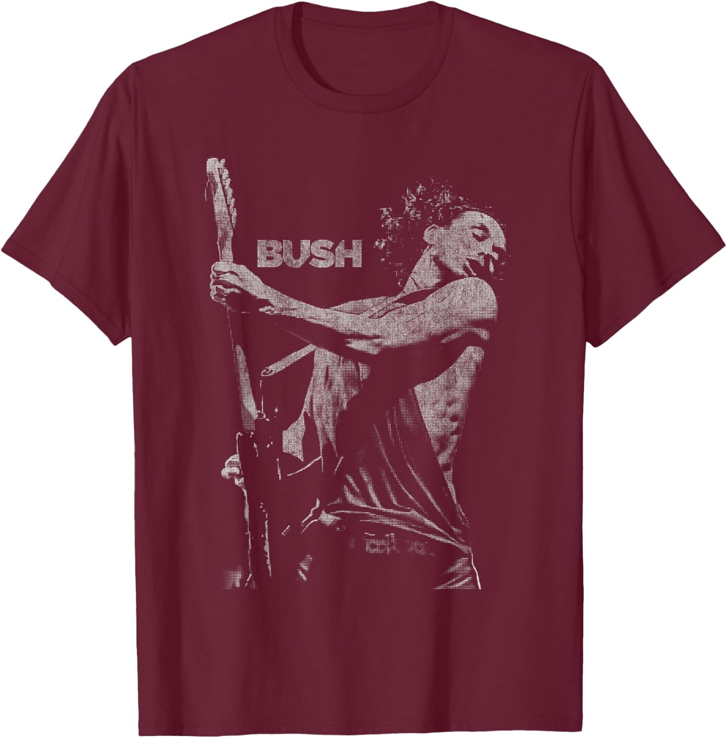Bush Gavin Guitar Portrait T-Shirt - T-Shirt | Maroon