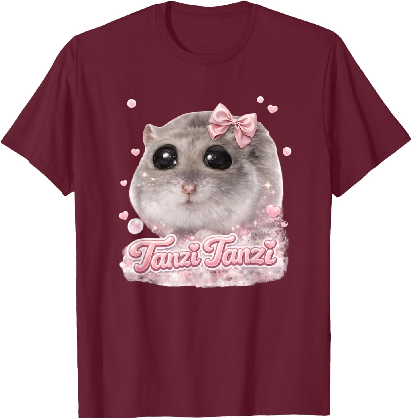 Tanzi Tanzi Lustiger Hamster Hamstie Meme Tanzen T-Shirt - T-Shirt | Maroon