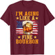 Bourbon Tasting Drinking I'm Aging Like A Fine Bourbon T-Shirt - T-Shirt | Maroon