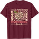 Bleached Leopard Instructional Coach Typography Teacher T-Shirt - T-Shirt | Maroon