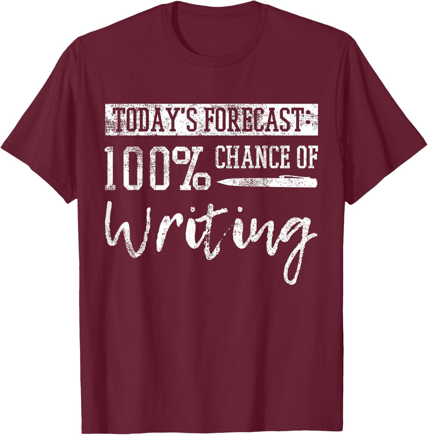 Author Journalist Teacher Writing Gift T-Shirt - T-Shirt | Maroon