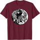 Yin Yang Dragon Tiger T-Shirt - T-Shirt | Maroon