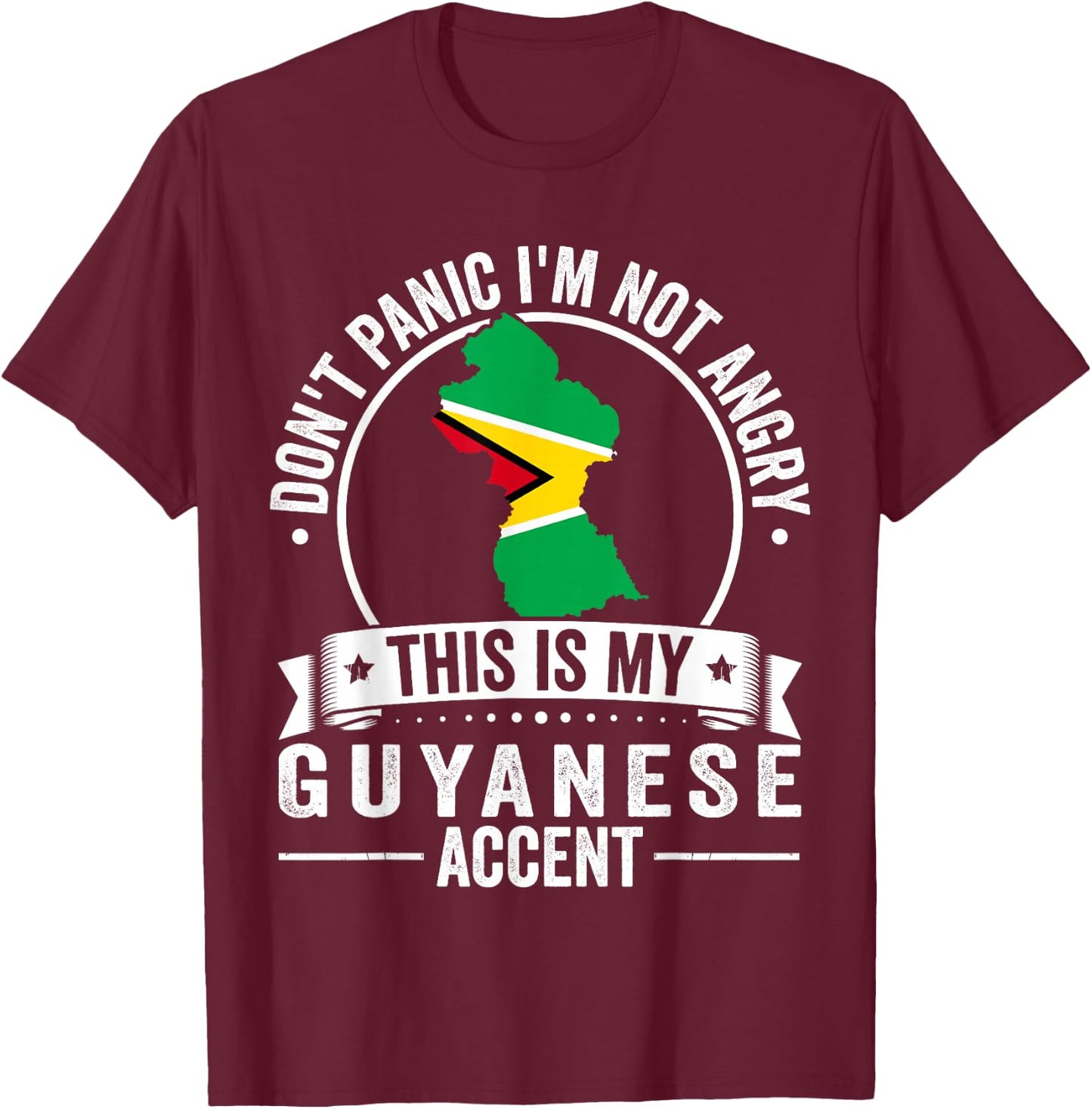 Guyanese Roots Outfit Funny Guyana Heritage Men Women T-Shirt - T-Shirt | Maroon