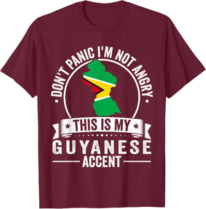 Guyanese Roots Outfit Funny Guyana Heritage Men Women T-Shirt - T-Shirt | Maroon