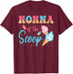 Nonna Of The Scoop Ice Cream Gender Reveal Baby Shower T-Shirt - T-Shirt | Maroon
