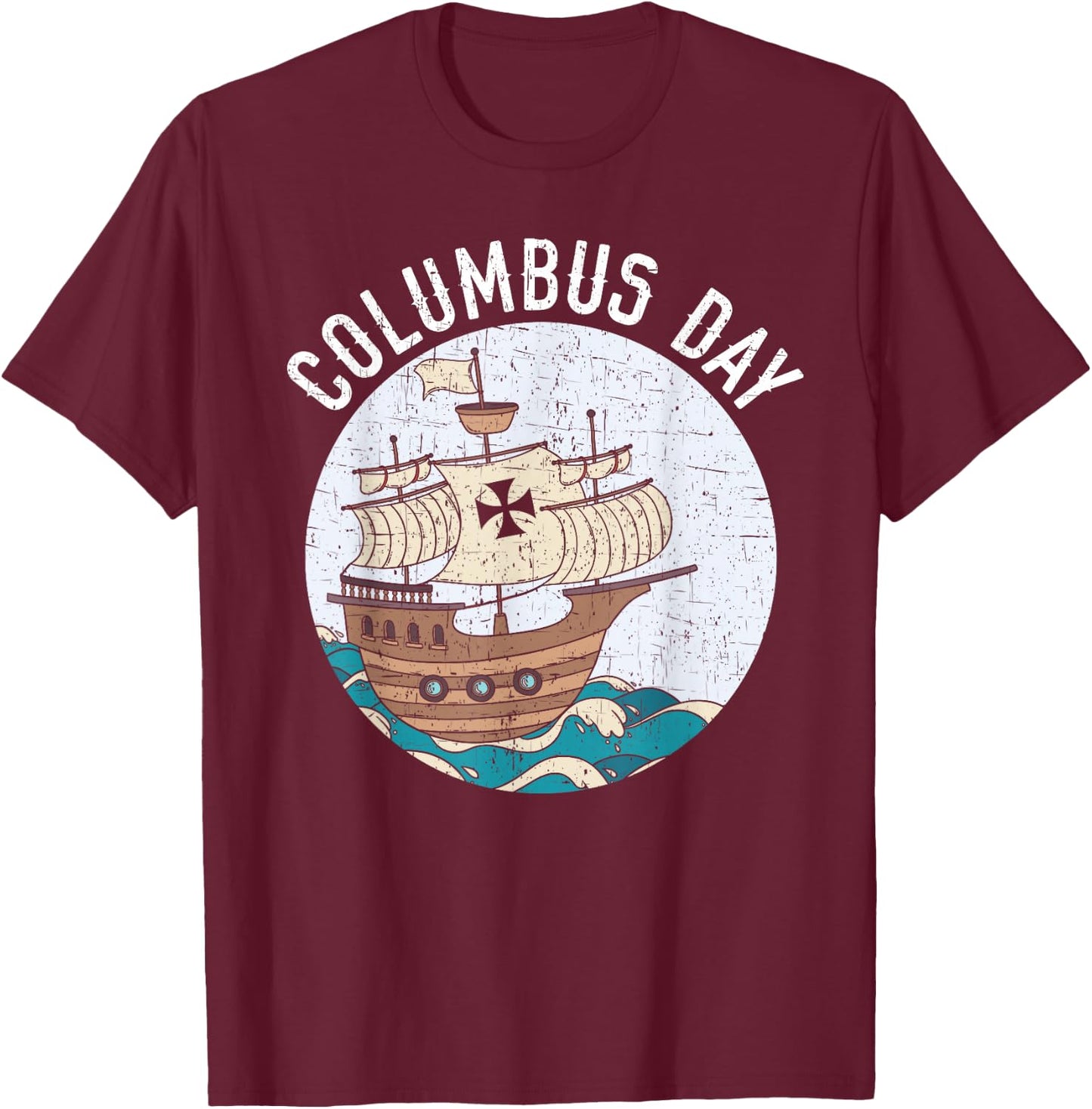 Columbus Day Christopher Columbus Italian American T-Shirt - T-Shirt | Maroon