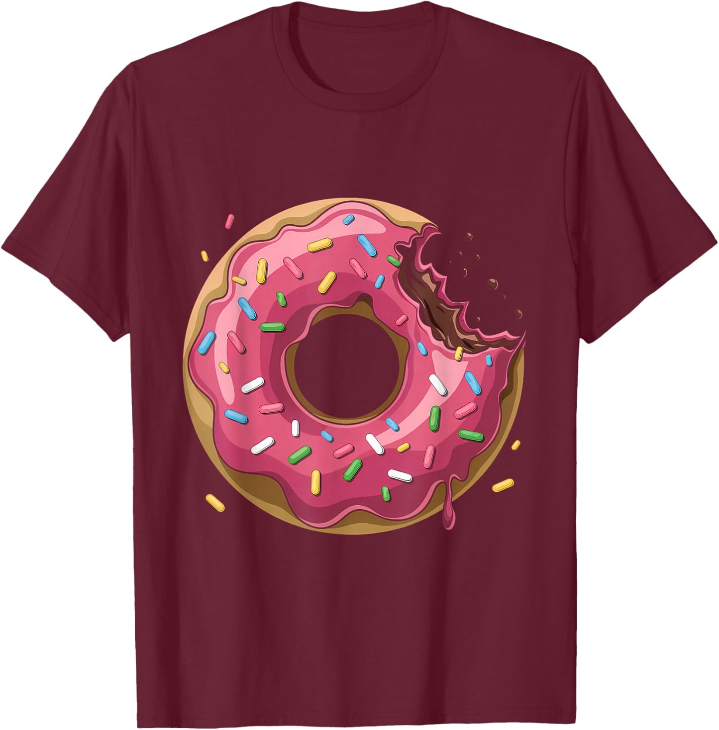 Donut Art Donut Shirt Donut Child Donut T-Shirt - T-Shirt | Maroon