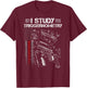 I Study Triggernometry Gun Veteran Christmas T-Shirt - T-Shirt | Maroon