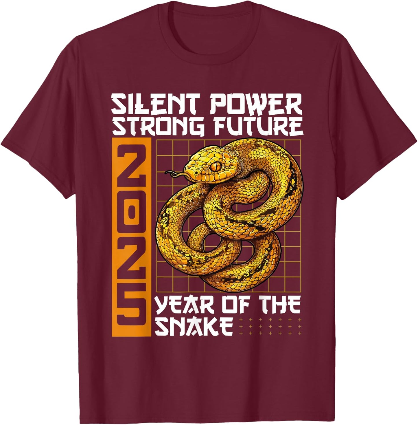 Year Of The Snake Chinese New Year 2025 T-Shirt - T-Shirt | Maroon